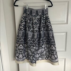 Maje Elegant Patterned Skirt Scuba Sz 1 NWT
